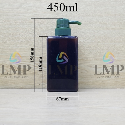 Chai lotion vuông vòi dài