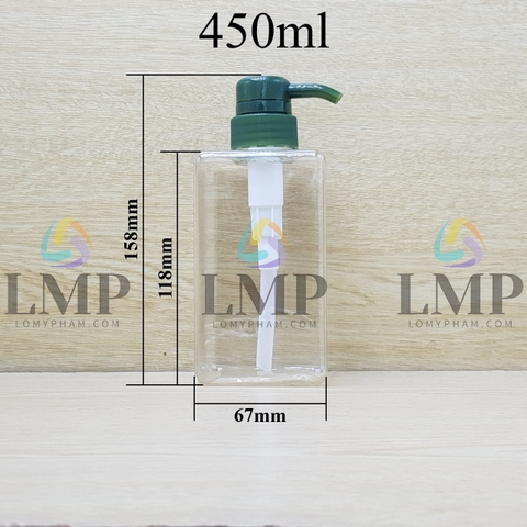 Chai lotion vuông vòi dài