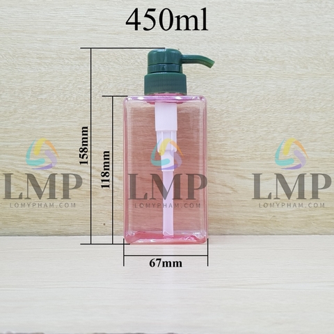 Chai lotion vuông vòi dài