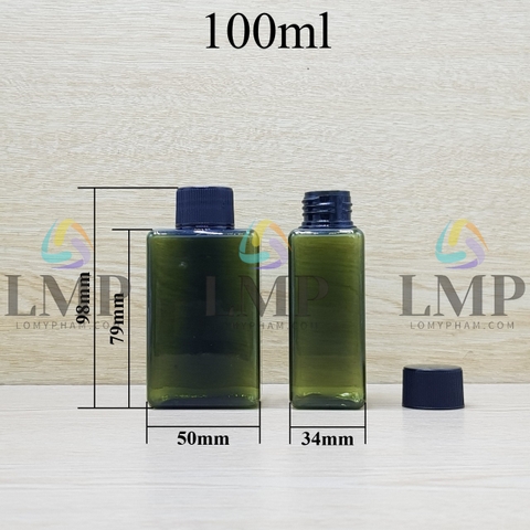 Chai lotion vuông nắp vặn sọc