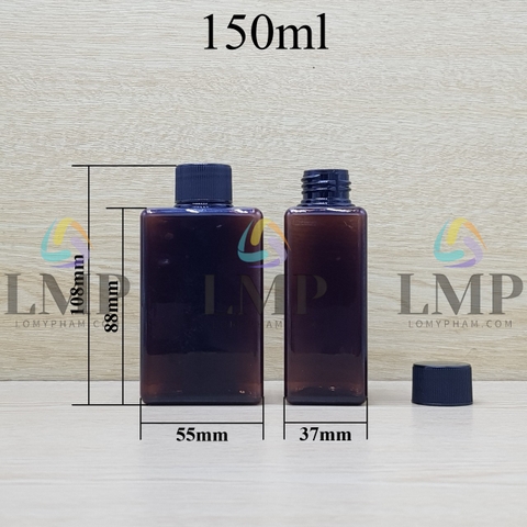 Chai lotion vuông nắp vặn sọc