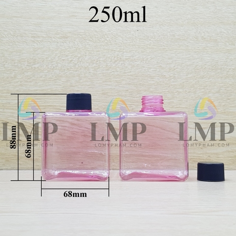 Chai lotion vuông nắp vặn sọc