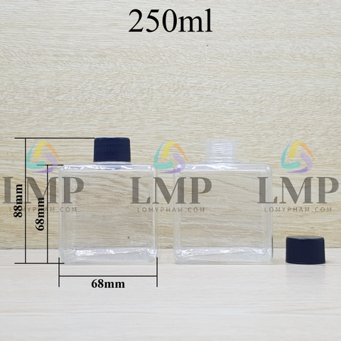 Chai lotion vuông nắp vặn sọc