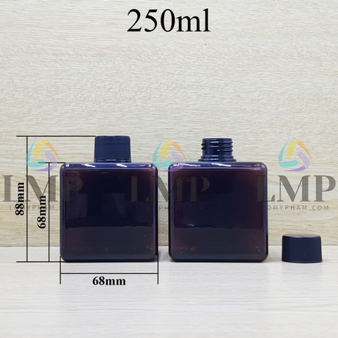 Chai lotion vuông nắp vặn sọc