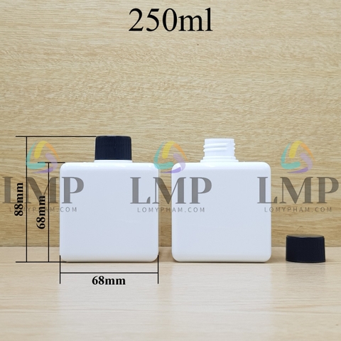 Chai lotion vuông nắp vặn sọc