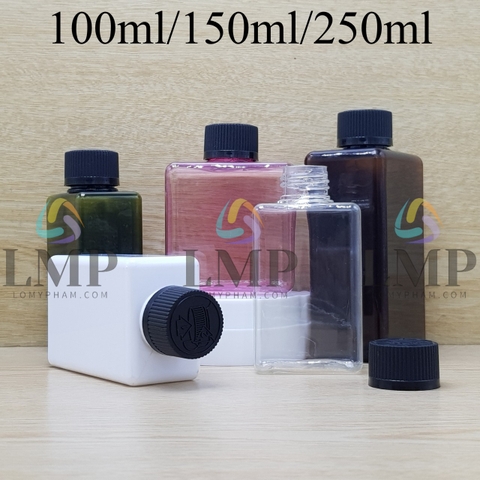 Chai lotion vuông nắp child resistant