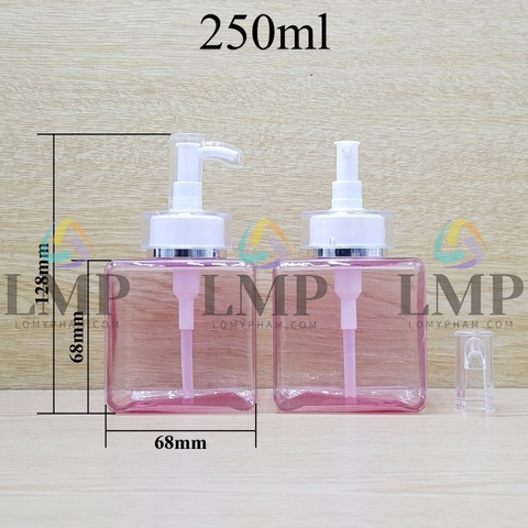 Chai lotion vuông đầu vòi voi