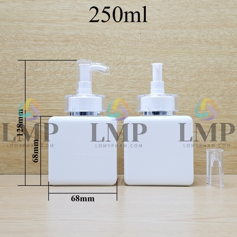 Chai lotion vuông đầu vòi voi