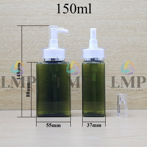 Chai lotion vuông đầu vòi voi