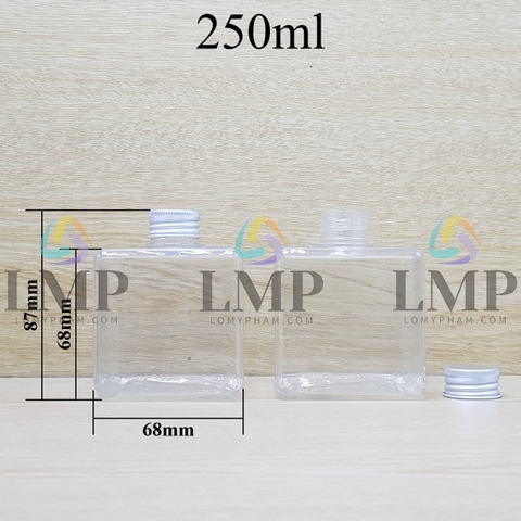 Chai lotion vuông nắp nhôm cuốn biên