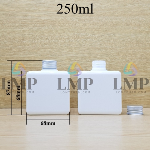 Chai lotion vuông nắp nhôm cuốn biên