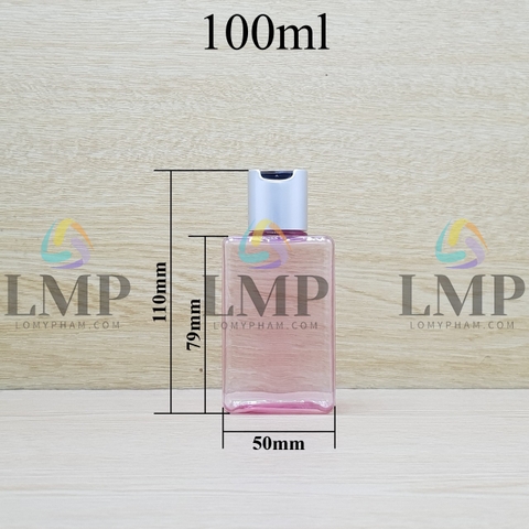 Chai lotion vuông nắp nhấn xi
