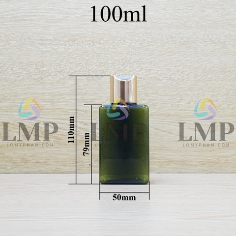 Chai lotion vuông nắp nhấn xi