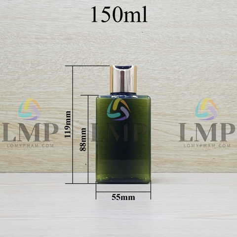 Chai lotion vuông nắp nhấn xi