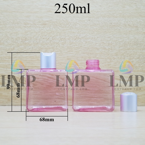 Chai lotion vuông nắp nhấn xi