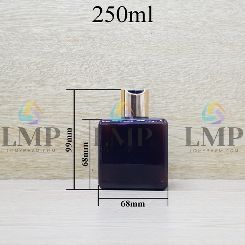 Chai lotion vuông nắp nhấn xi