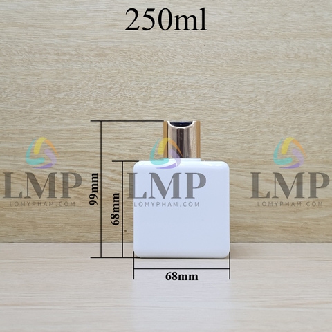 Chai lotion vuông nắp nhấn xi