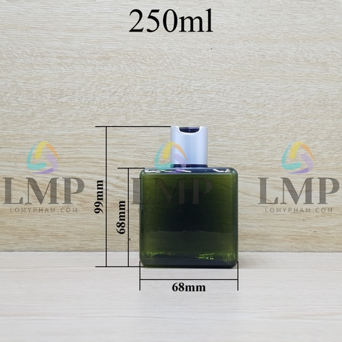 Chai lotion vuông nắp nhấn xi