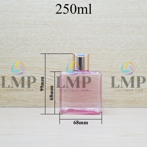 Chai lotion vuông nắp nhấn xi