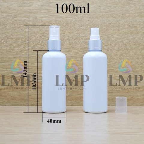 Chai vai tròn đầu phun sương xi 1 viền 100ml