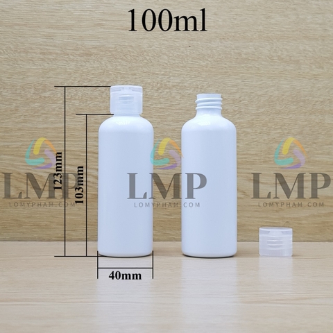 Chai vai tròn nắp bật sọc 100ml