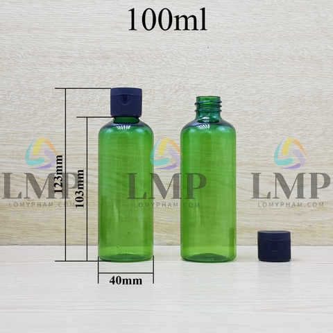 Chai vai tròn nắp bật sọc 100ml