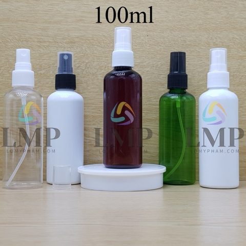 Chai vai tròn đầu phun sương sọc 100ml