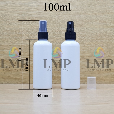 Chai vai tròn đầu phun sương sọc 100ml