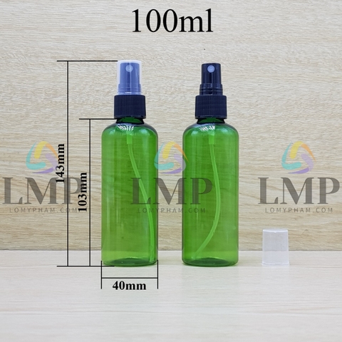 Chai vai tròn đầu phun sương sọc 100ml