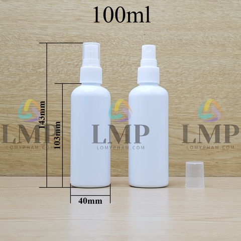 Chai vai tròn đầu phun sương sọc 100ml