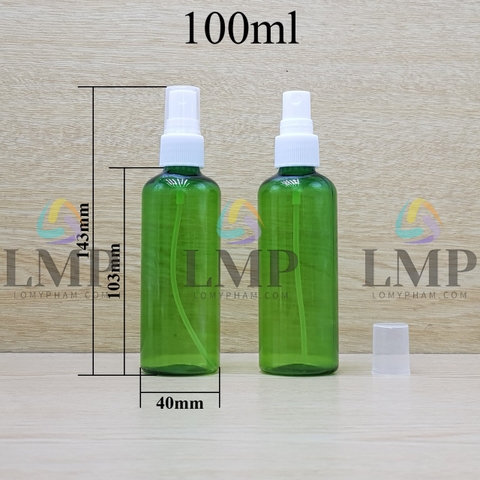 Chai vai tròn đầu phun sương sọc 100ml