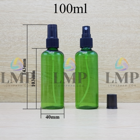 Chai vai tròn đầu phun sương sọc 100ml