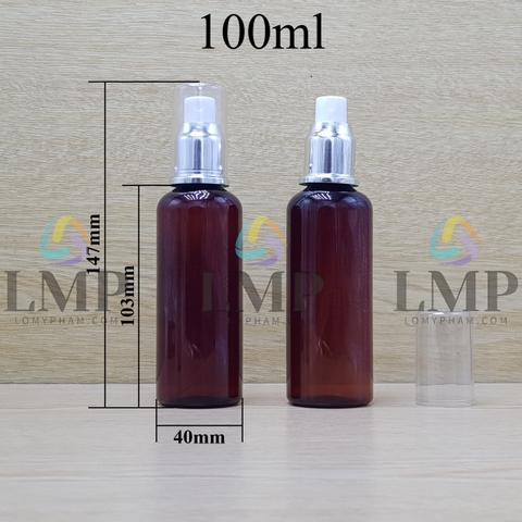 Chai vai tròn đầu phun sương xi 100ml