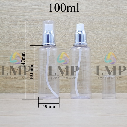 Chai vai tròn đầu phun sương xi 100ml