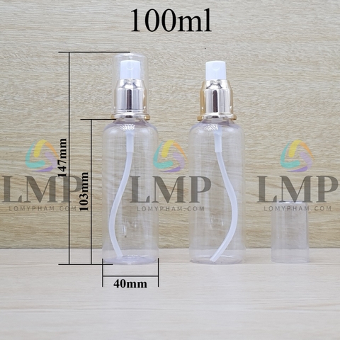 Chai vai tròn đầu phun sương xi 100ml