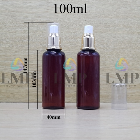 Chai vai tròn đầu phun sương xi 100ml