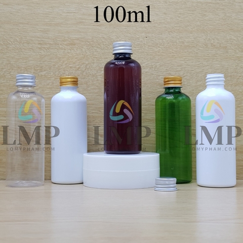 Chai vai tròn nắp nhôm cuốn 100ml
