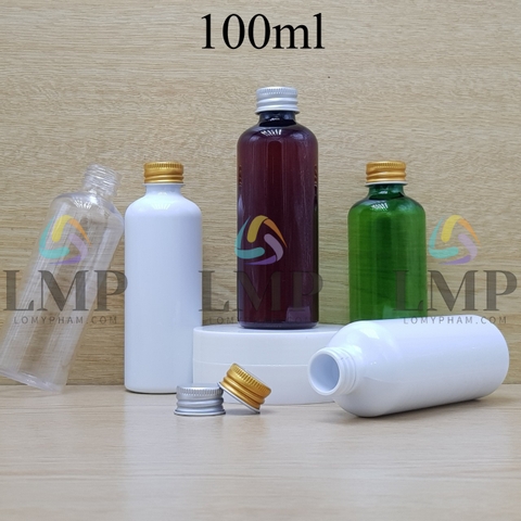 Chai vai tròn nắp nhôm cuốn 100ml