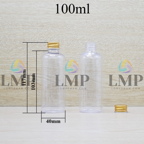 Chai vai tròn nắp nhôm cuốn 100ml