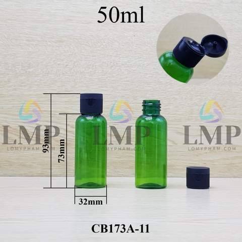 Chai vai tròn nắp bật sọc 50ml