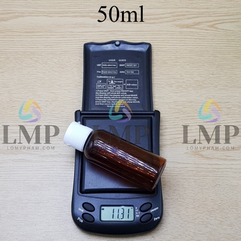 Chai vai tròn nắp bật sọc 50ml