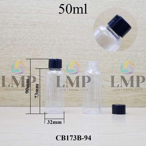 Chai vai tròn nắp vặn trơn 50ml ( ko nút chặn )