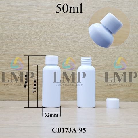 Chai vai tròn nắp vặn trơn 50ml ( ko nút chặn )
