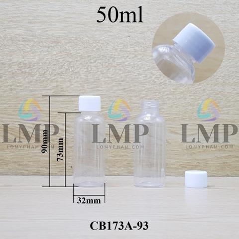 Chai vai tròn nắp vặn trơn 50ml ( ko nút chặn )