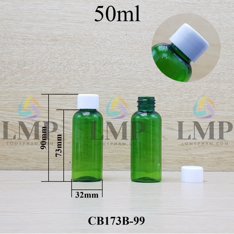 Chai vai tròn nắp vặn trơn 50ml ( ko nút chặn )