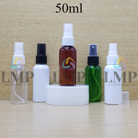 Chai vai tròn đầu phun sương sọc 50ml