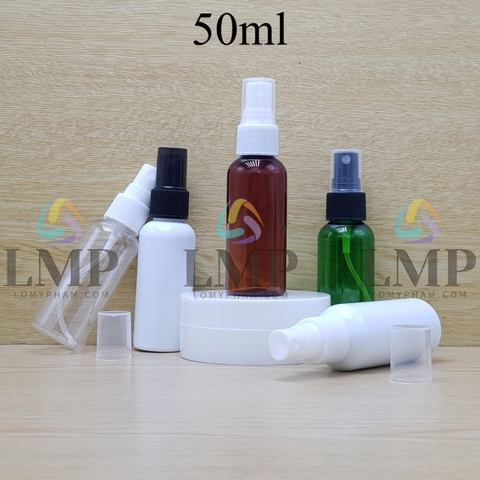 Chai vai tròn đầu phun sương sọc 50ml