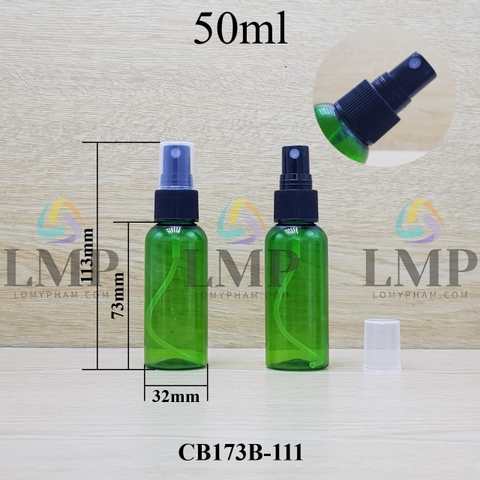 Chai vai tròn đầu phun sương sọc 50ml
