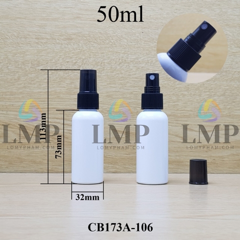 Chai vai tròn đầu phun sương sọc 50ml
