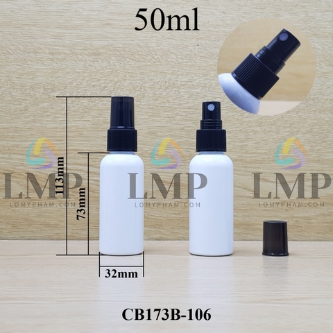 Chai vai tròn đầu phun sương sọc 50ml